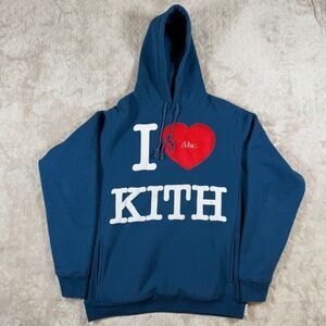 Kith Advisory Board Crystals “I Love Kith” Hoodie Navy (SS23) Sz Large